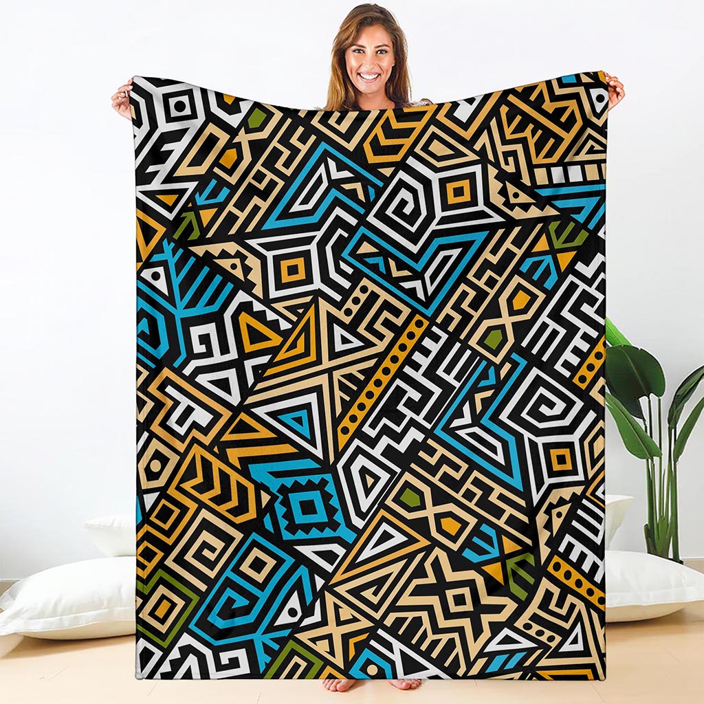 Ethnic Aztec Geometric Pattern Print Blanket
