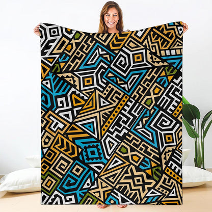 Ethnic Aztec Geometric Pattern Print Blanket