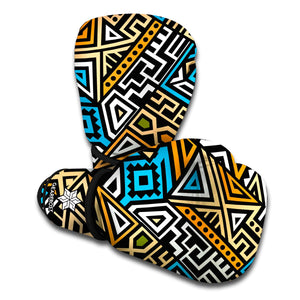 Ethnic Aztec Geometric Pattern Print Boxing Gloves