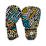 Ethnic Aztec Geometric Pattern Print Boxing Gloves
