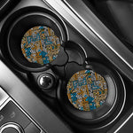 Ethnic Aztec Geometric Pattern Print Car Coasters