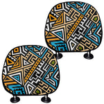 Ethnic Aztec Geometric Pattern Print Car Headrest Covers