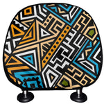 Ethnic Aztec Geometric Pattern Print Car Headrest Covers