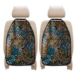 Ethnic Aztec Geometric Pattern Print Car Seat Organizers