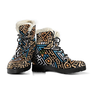 Ethnic Aztec Geometric Pattern Print Comfy Boots GearFrost