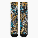Ethnic Aztec Geometric Pattern Print Crew Socks