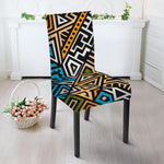 Ethnic Aztec Geometric Pattern Print Dining Chair Slipcover