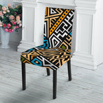 Ethnic Aztec Geometric Pattern Print Dining Chair Slipcover