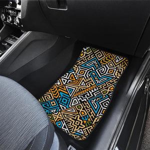 Ethnic Aztec Geometric Pattern Print Front and Back Car Floor Mats