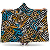 Ethnic Aztec Geometric Pattern Print Hooded Blanket