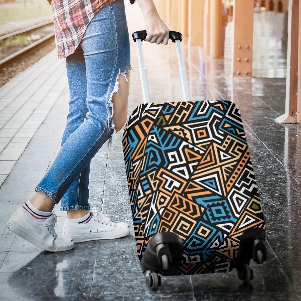 Ethnic Aztec Geometric Pattern Print Luggage Cover GearFrost