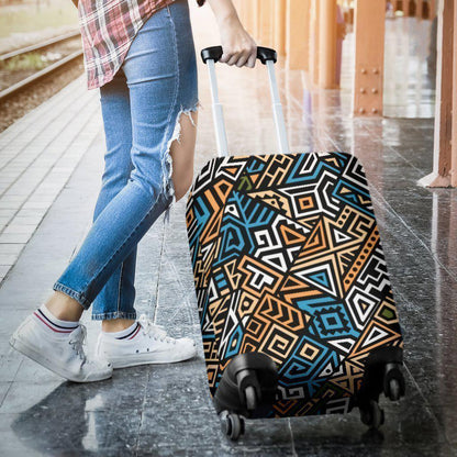 Ethnic Aztec Geometric Pattern Print Luggage Cover GearFrost