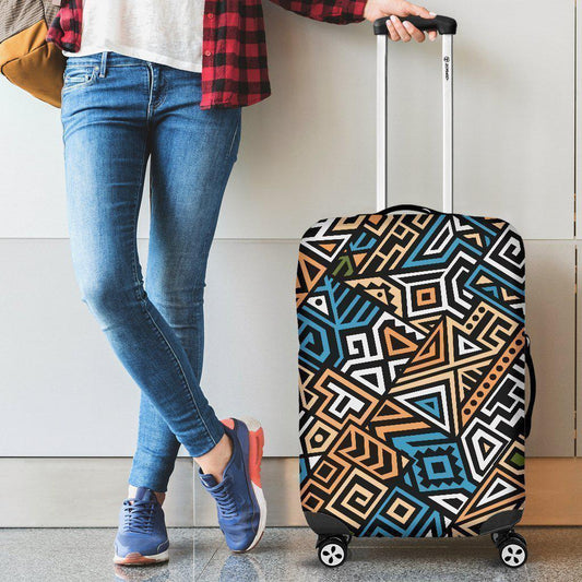 Ethnic Aztec Geometric Pattern Print Luggage Cover GearFrost