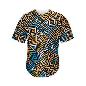 Ethnic Aztec Geometric Pattern Print Men's Baseball Jersey