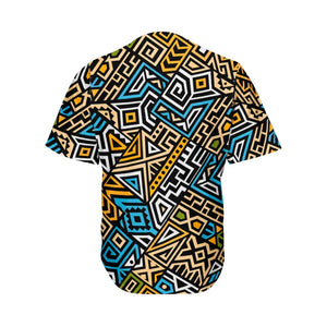 Ethnic Aztec Geometric Pattern Print Men's Baseball Jersey