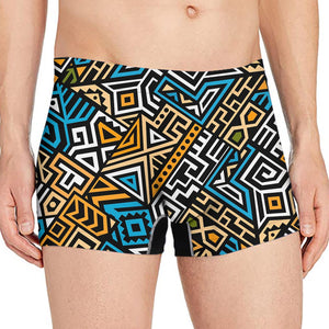 Ethnic Aztec Geometric Pattern Print Men's Boxer Briefs