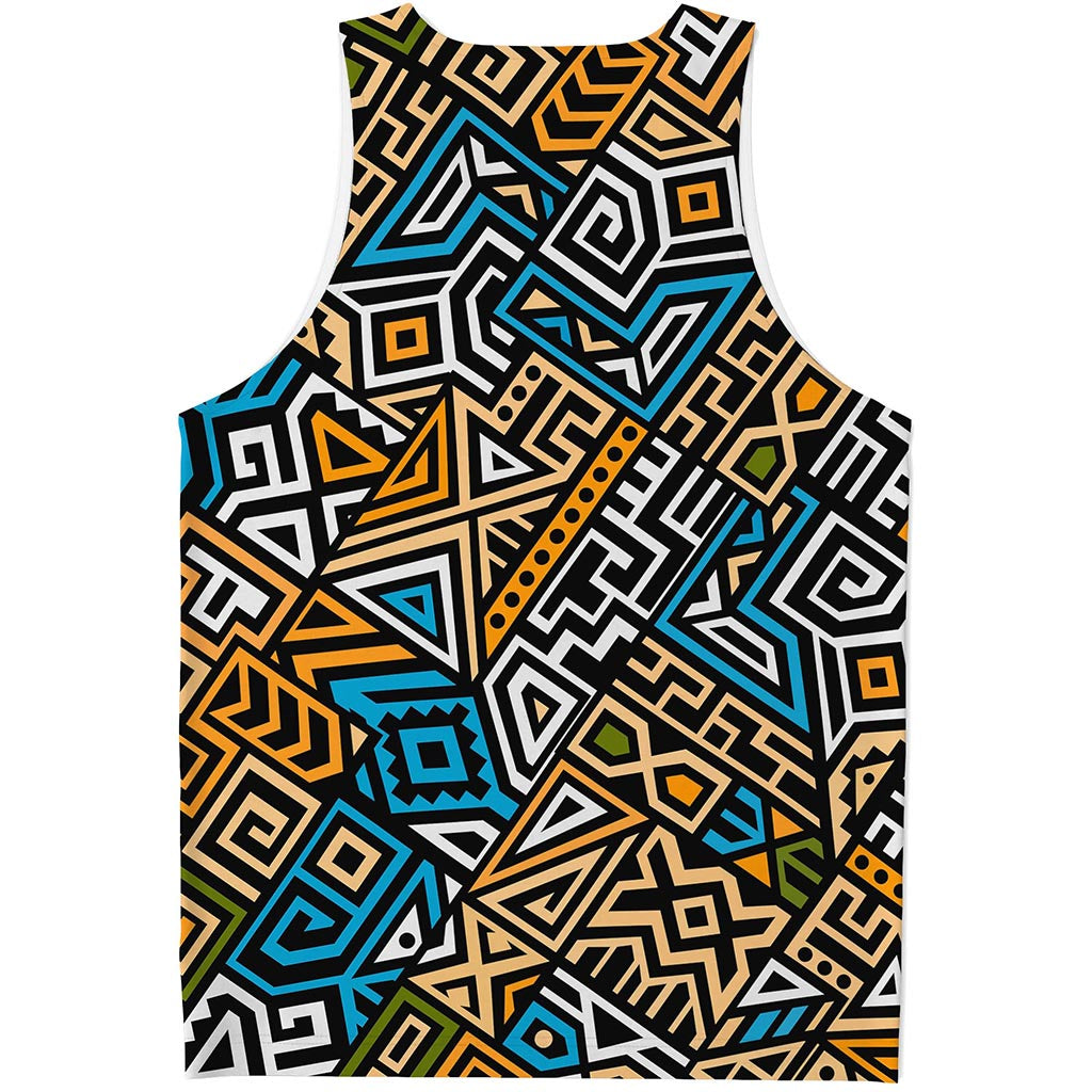 Ethnic Aztec Geometric Pattern Print Men's Tank Top