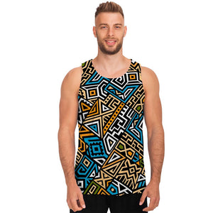 Ethnic Aztec Geometric Pattern Print Men's Tank Top