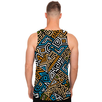 Ethnic Aztec Geometric Pattern Print Men's Tank Top