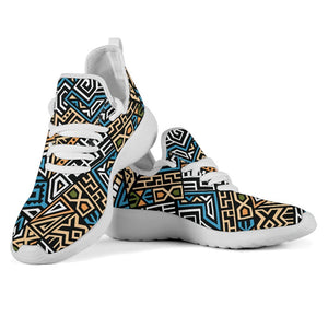 Ethnic Aztec Geometric Pattern Print Mesh Knit Shoes GearFrost