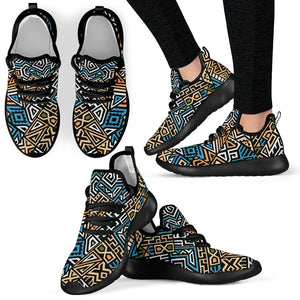 Ethnic Aztec Geometric Pattern Print Mesh Knit Shoes GearFrost