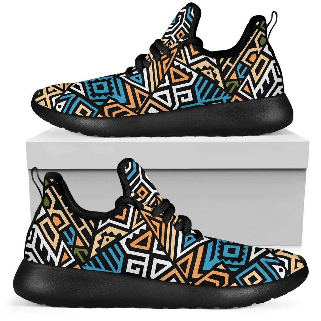 Ethnic Aztec Geometric Pattern Print Mesh Knit Shoes GearFrost