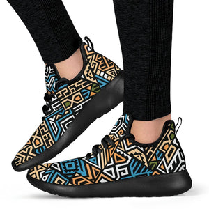 Ethnic Aztec Geometric Pattern Print Mesh Knit Shoes GearFrost