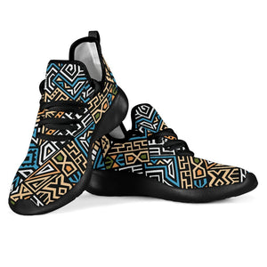 Ethnic Aztec Geometric Pattern Print Mesh Knit Shoes GearFrost