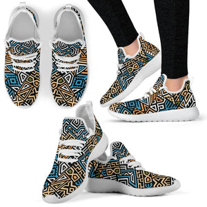 Ethnic Aztec Geometric Pattern Print Mesh Knit Shoes GearFrost