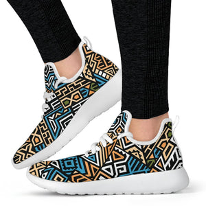 Ethnic Aztec Geometric Pattern Print Mesh Knit Shoes GearFrost