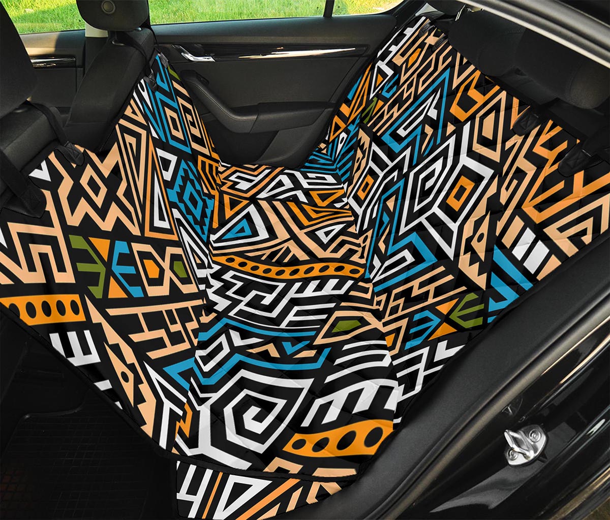 Ethnic Aztec Geometric Pattern Print Pet Car Back Seat Cover