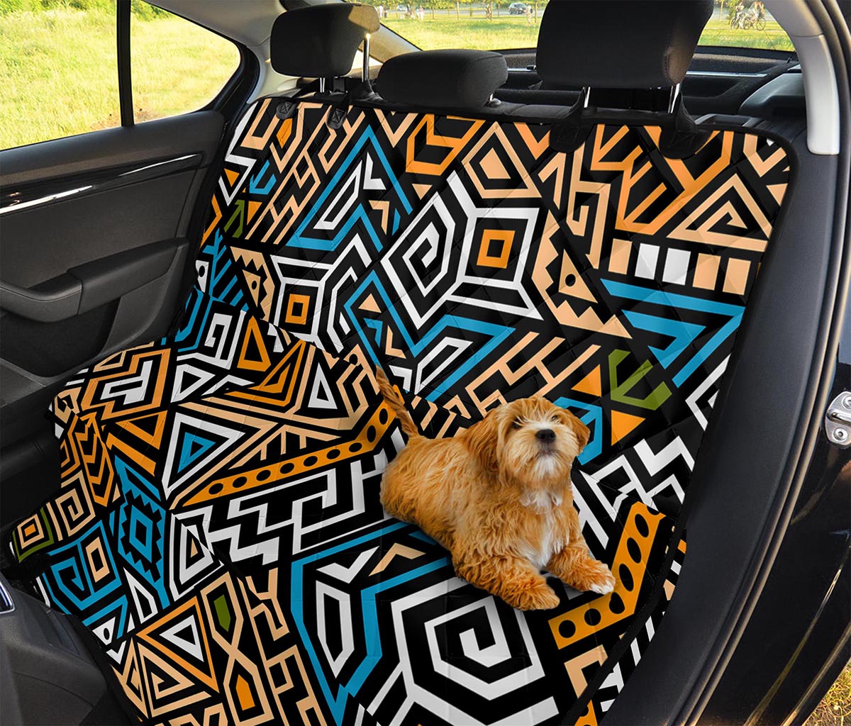 Ethnic Aztec Geometric Pattern Print Pet Car Back Seat Cover