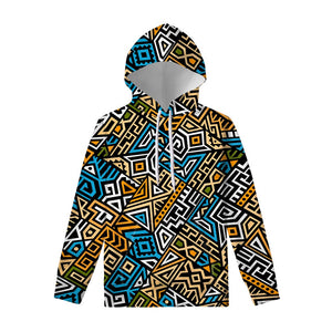 Ethnic Aztec Geometric Pattern Print Pullover Hoodie