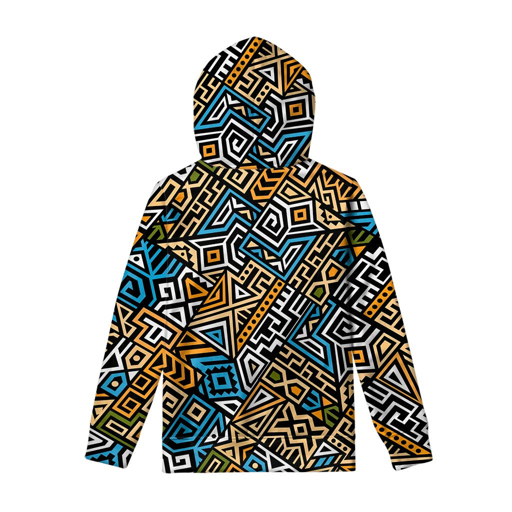 Ethnic Aztec Geometric Pattern Print Pullover Hoodie