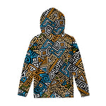 Ethnic Aztec Geometric Pattern Print Pullover Hoodie