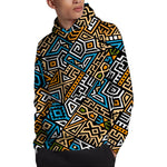 Ethnic Aztec Geometric Pattern Print Pullover Hoodie