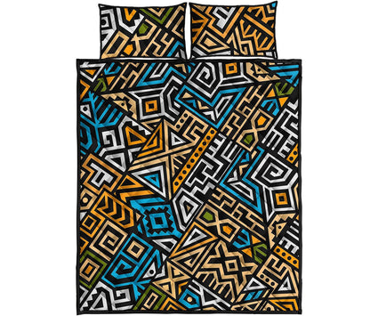 Ethnic Aztec Geometric Pattern Print Quilt Bed Set