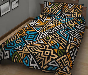 Ethnic Aztec Geometric Pattern Print Quilt Bed Set