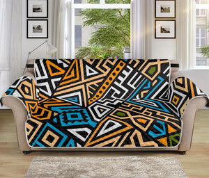 Ethnic Aztec Geometric Pattern Print Sofa Protector