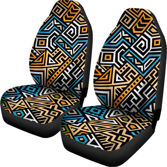 Ethnic Aztec Geometric Pattern Print Universal Fit Car Seat Covers