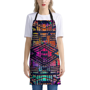 Ethnic Aztec Grunge Trippy Print Apron