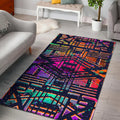 Ethnic Aztec Grunge Trippy Print Floor Mat