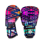 Ethnic Aztec Grunge Trippy Print Boxing Gloves