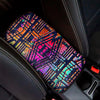 Ethnic Aztec Grunge Trippy Print Car Center Console Cover
