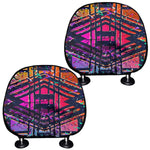 Ethnic Aztec Grunge Trippy Print Car Headrest Covers