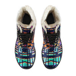 Ethnic Aztec Grunge Trippy Print Comfy Boots GearFrost