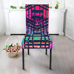 Ethnic Aztec Grunge Trippy Print Dining Chair Slipcover