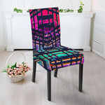 Ethnic Aztec Grunge Trippy Print Dining Chair Slipcover