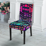 Ethnic Aztec Grunge Trippy Print Dining Chair Slipcover
