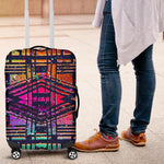 Ethnic Aztec Grunge Trippy Print Luggage Cover GearFrost